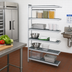 Thumbnail image #2 for Fermostock 5-Shelf Anodized Aluminum Shelving Expansion Kit with Polymer Inserts, 83 Inch H x 31 Inch W x 14 Inch D