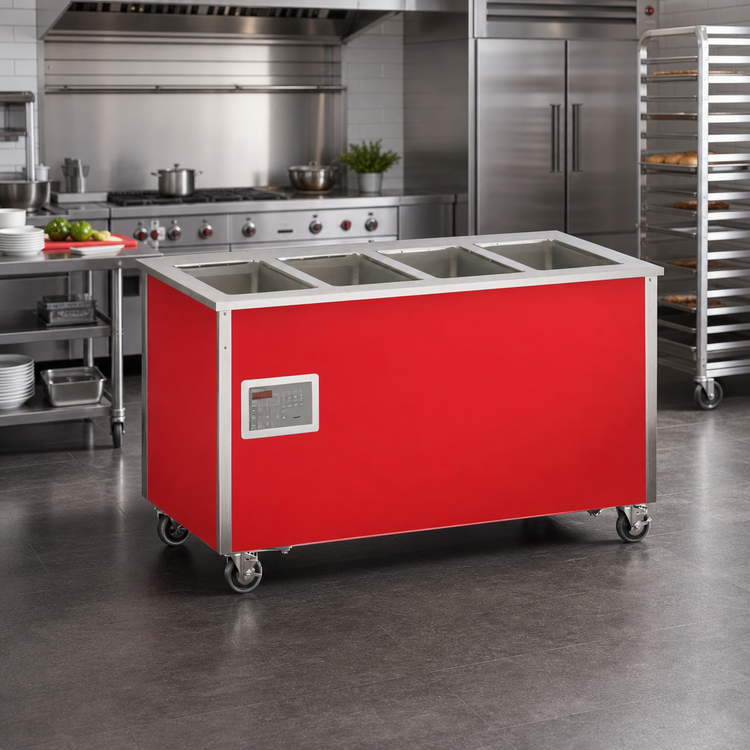 Product image #2 for Vollrath 4-Series Signature Server 4-Well Mobile Hot Food Serving Counter, 60W x 28D x 30H