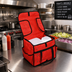 Thumbnail image #2 for Deluxe Red Nylon Sandwich Delivery Bag with 1 Compartment and Side Pockets, 15 x 9 x 12 Inch