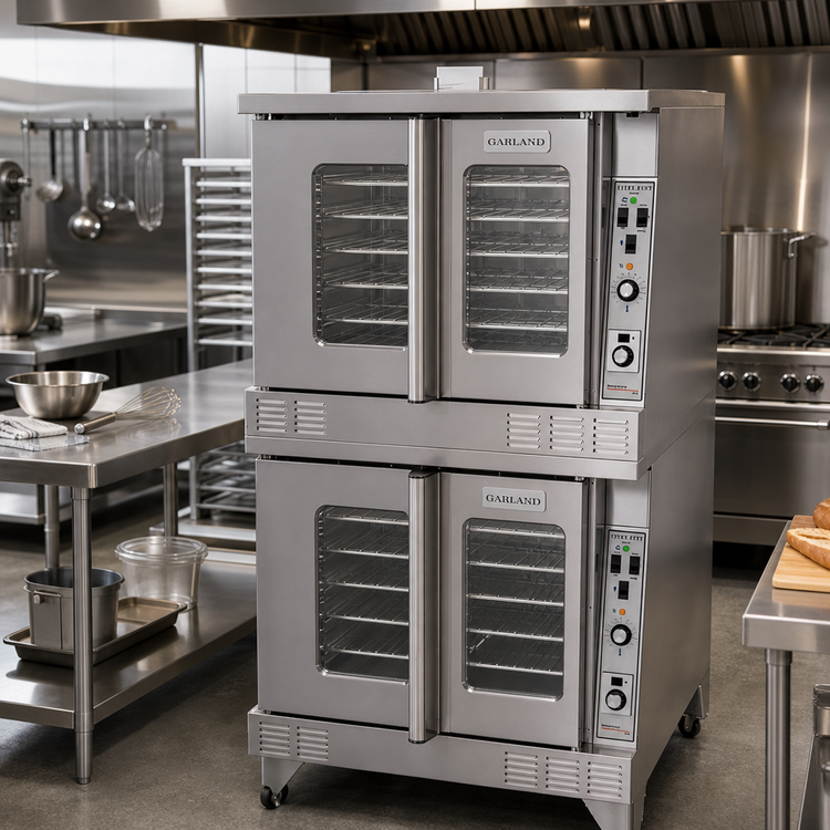 Product image #2 for Garland Master Series Double-Deck Standard Depth Natural Gas Convection Oven, 6-Pan Capacity Per Compartment