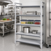 Thumbnail image #2 for Cambro Camshelving Elements XTRA Universal 5-Shelf Solid Shelf Kit, 24 x 48 Inches, Speckled Gray