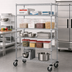 Thumbnail image #2 for Quantum 48-Inch W x 18-Inch D x 80-Inch H Mobile Wire Shelving Cart, 5 Shelves, Chrome Plated Finish