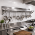 Thumbnail image #2 for 84 Inch Wall-Mounted Stainless Steel Overshelf Pot Rack with 18 Double-Sided Hooks