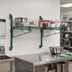 Thumbnail image #2 for Quantum Wall-Mount Cantilever Wire Shelving Unit with 42 x 12 Inch Shelf, Green Epoxy Finish