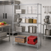 Thumbnail image #2 for Quantum Stationary 5-Shelf Wire Shelving Starter Kit, 42 x 14 x 63 Inches, Chrome Plated