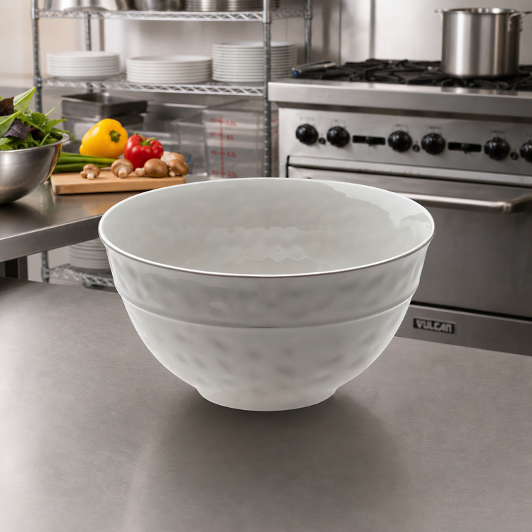 Product image #3 for American Metalcraft Crave Collection Shadow 96 oz. Round Melamine Mixing Bowl