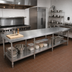 Thumbnail image #2 for John Boos 144-Inch x 25-Inch Stainless Steel Countertop, Flat No-Backsplash, 1-1/2-Inch Thick
