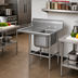 Thumbnail image #2 for Advance Tabco Regaline Freestanding 1-Compartment Sink with Left-Hand Drainboard, 28 x 20 x 14 in Bowl, 304 Stainless Steel