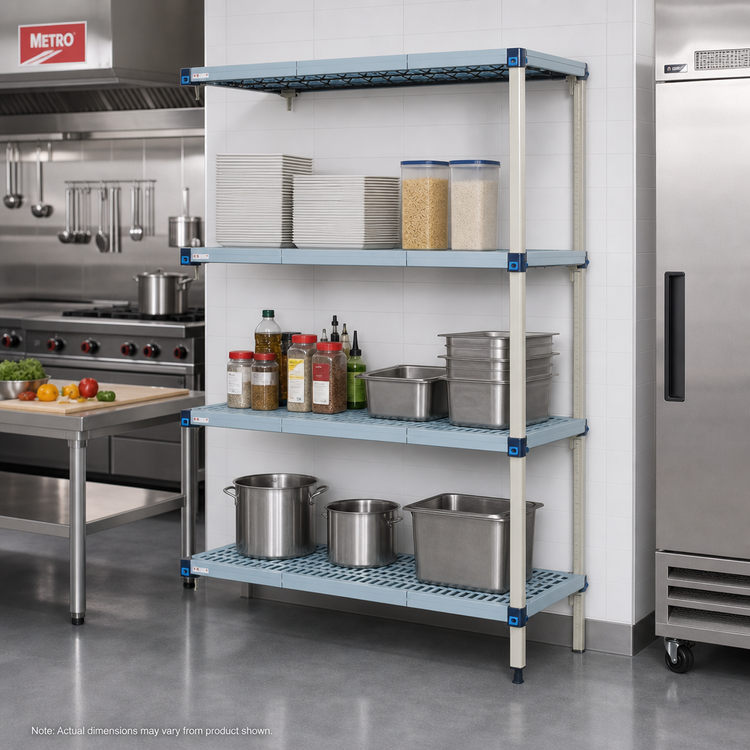 Product image #2 for MetroMax Q 36 Inch x 21 Inch x 63 Inch 4-Shelf Add-On Polymer/Wire Shelving Unit