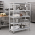 Thumbnail image #2 for New Age H.D. Series All-Welded 4-Shelf Heavy-Duty Aluminum Shelving Unit, 48W x 24D x 72H