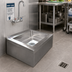 Thumbnail image #2 for Stainless Steel Floor-Mount Mop Sink with 20 x 16 x 6 Inch Bowl and Drain Basket