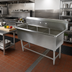 Thumbnail image #2 for John Boos Pro-Bowl 3-Compartment Stainless Steel Commercial Sink with 10-Inch Boxed Backsplash, 95-1/8 Inch W x 29-1/2 Inch D x 44-1/16 Inch H