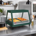 Thumbnail image #2 for Hatco Glo-Ray Countertop Heated Display Case with Straight Glass Front, Rear Sliding Doors, 4-Pan Capacity