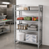 Thumbnail image #3 for Cambro Camshelving Premium 48-Inch x 21-Inch x 84-Inch 4-Shelf Vented and Solid Stationary Starter Unit