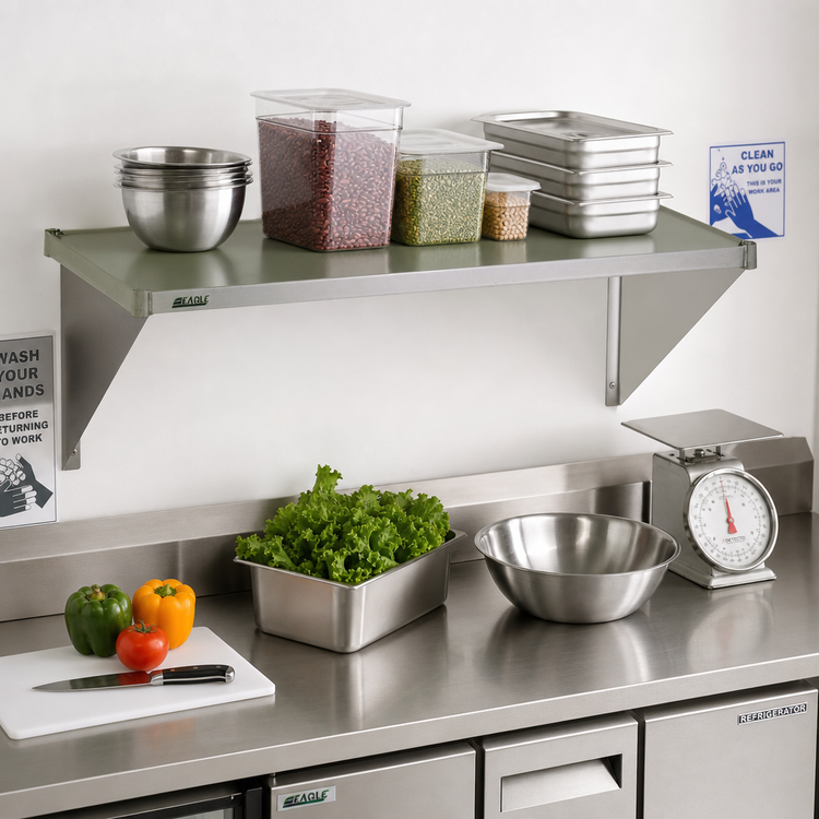Product image #2 for Eagle Group Valu-Gard Solid Shelf, 48 x 24 Inches, Galvanized Steel, Green Epoxy Finish