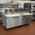 Thumbnail image #2 for Delfield LiquiTec 48-Inch Single-Section Refrigerated Pizza Prep Table with Raised Rail and Cutting Board