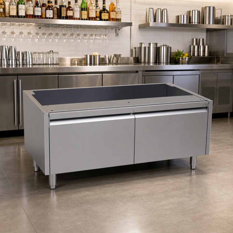 Product image #2 for Glastender 44-Inch Wide Underbar Add-On Cabinet Base with Two Hinged Doors