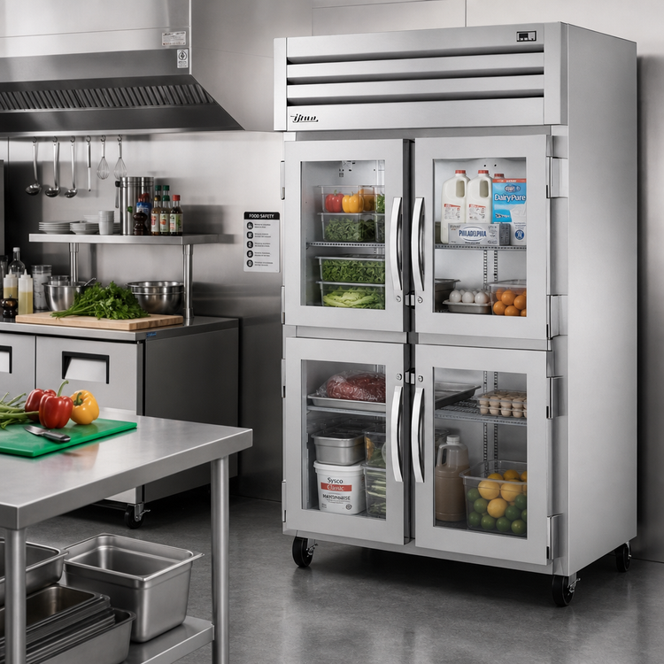 Product image #2 for True SPEC SERIES 2-Section Reach-In Refrigerator with 4 Glass Half Doors