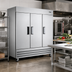 Thumbnail image #2 for Omcan 72 Cu. Ft. Three-Section Reach-In Freezer with Bottom-Mount Self-Contained Refrigeration