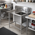 Thumbnail image #2 for John Boos Pro-Bowl 1-Compartment Commercial Stainless Steel Sink with Left Drainboard and Backsplash