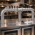 Thumbnail image #2 for Glastender Pipe Bridge Draft Dispensing Tower, Countertop, 8 Faucets, 3 Columns, Glycol-Cooled, Stainless Steel Finish