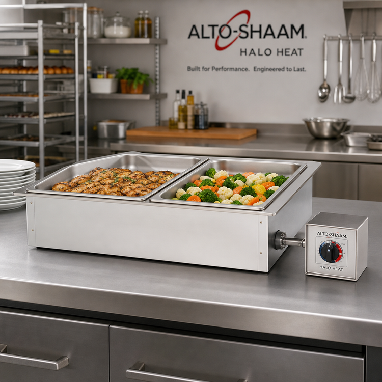 Product image #2 for Alto-Shaam Halo Heat Waterless Drop-In Electric Hot Food Well, 2 Full-Size Pan Capacity, 6-3/8-Inch Deep Well