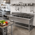 Thumbnail image #2 for John Boos Pro-Bowl 4-Compartment Sink with 24-Inch Left Drainboard, 18 x 18 x 12-Inch Bowls