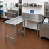 Thumbnail image #2 for Advance Tabco Island-Clean L-Shaped Dishtable, 143-Inch, Left-Mount, 14 Gauge 304 Stainless Steel