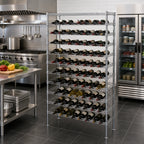 Thumbnail image #2 for Quantum WR86-1448WSC Wire Cradle Wine Rack, 204-Bottle Capacity, Chrome Plated, 48 x 14 x 86 Inches