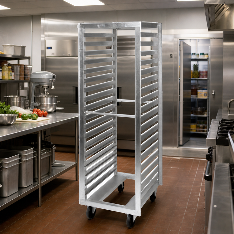 Product image #2 for Metro Pass-Thru Roll-In Refrigerator Pan Rack, End Load, 36 Full-Size Pan Capacity