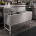 Thumbnail image #2 for Advance Tabco Prestige (Supreme) 2-Compartment Underbar Sink Unit with Right Drainboard, 36W x 20D x 36H