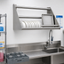 Thumbnail image #2 for Eagle Group Wall-Mounted Tubular Dishtable Rack Shelf, 63 Inch, Knock-Down, 304 Stainless Steel