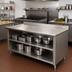 Thumbnail image #2 for Advance Tabco Special Value 72-Inch x 30-Inch Stainless Steel Work Table with 5-Inch Backsplash and Mid-Shelf