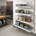Thumbnail image #2 for Fermostock 4-Tier Polymer Shelving Add-On Expansion Kit, 83-Inch H x 31-Inch W x 14-Inch D