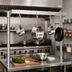 Thumbnail image #2 for BK Resources APU-60 60 Inch Adjustable Table-Mount Stainless Steel Pot Rack with 10 Double-Prong Hooks