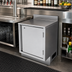 Thumbnail image #2 for BK Resources Call Series Flat Top Underbar Cabinet with Hinged Locking Door, Pedestal Base, 24 x 21 Inches