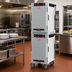 Thumbnail image #3 for Metro HotBlox Narrow Mobile Dual-Cavity Pass-Thru Insulated Holding Cabinet, 16-Pan, Analog, Solid Doors