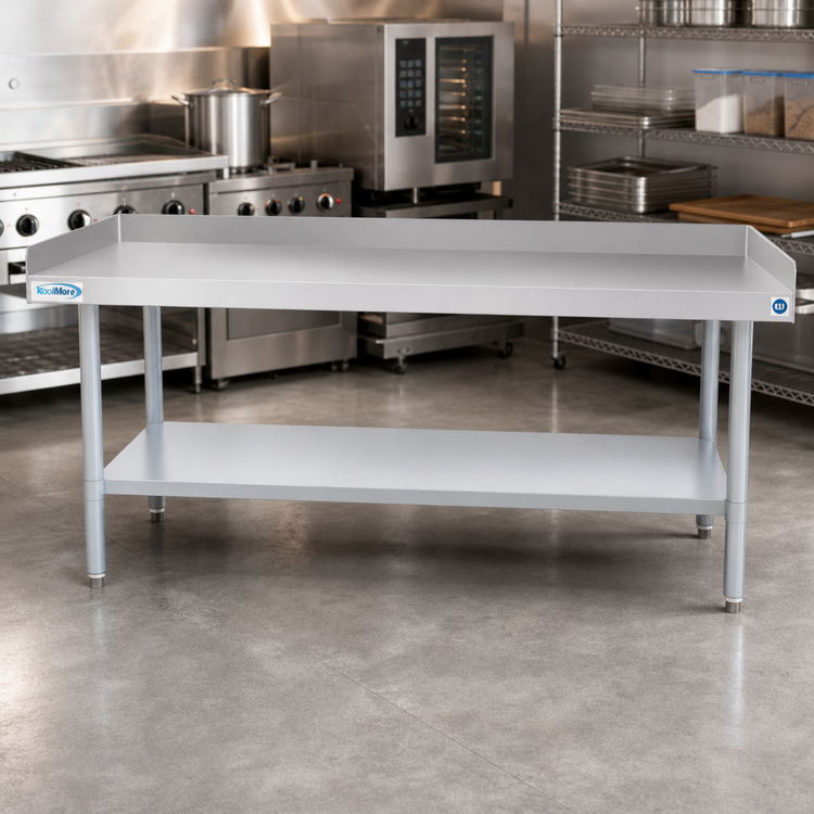 Product image #2 for KoolMore 60" x 30" 16-Gauge Stainless Steel Equipment Stand with Adjustable Galvanized Undershelf