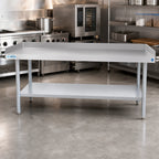 Thumbnail image #2 for Koolmore EQT-163060 60"W x 30"D 16-Gauge Stainless Steel Equipment Stand with Adjustable Galvanized Undershelf