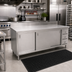 Thumbnail image #2 for Omcan USA Stainless Steel Enclosed Work Table with Sliding Doors and 3 Drawers, 60 x 30 x 42 Inches, 6 Inch Backsplash
