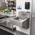 Thumbnail image #2 for Advance Tabco ADA Compliant Wall-Mounted Hand Sink with Tapered 14 x 16 x 5-Inch Bowl, Faucet, Soap Dispenser and Basket Drain