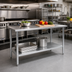 Thumbnail image #2 for Eagle Deluxe Series Stainless Steel Work Table with Adjustable Galvanized Undershelf, 84