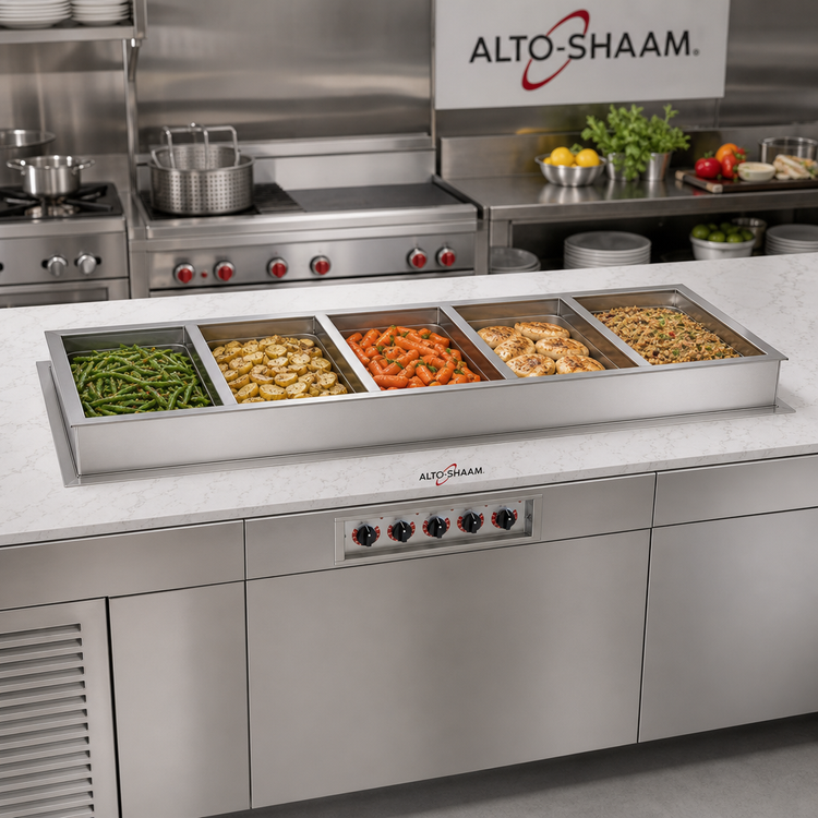 Product image #2 for Alto-Shaam Halo Heat 5-Pan Insulated Drop-In Electric Hot Food Well with Large Flange