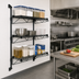 Thumbnail image #2 for Wall-Mounted Cantilever Starter Shelf Unit with 3 Wire Shelves, 54-Inch Posts, and 12-Inch Cantilevers