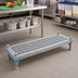 Thumbnail image #2 for Millenia Vented Top Polymer Dunnage Rack, 60 x 18 x 14 Inches, Gray