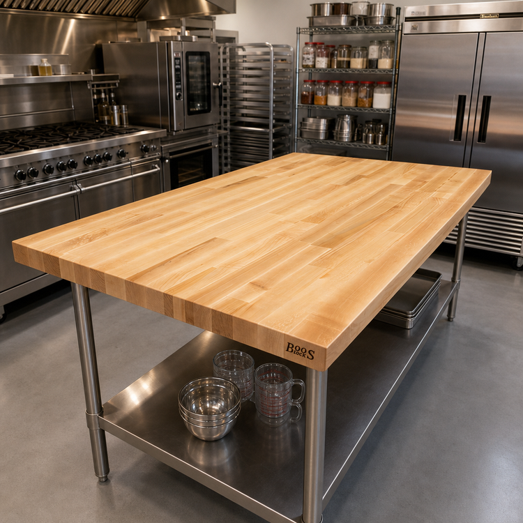 Product image #2 for Boos Block Northern Hard Rock Maple Blended Edge Grain Kitchen Countertop, 96 x 48 x 1-3/4 Inch, Varnique Finish