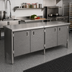 Thumbnail image #2 for John Boos 14-Gauge 300-Series Stainless Steel Enclosed Work Table with Hinged Doors, 132 x 30 Inches