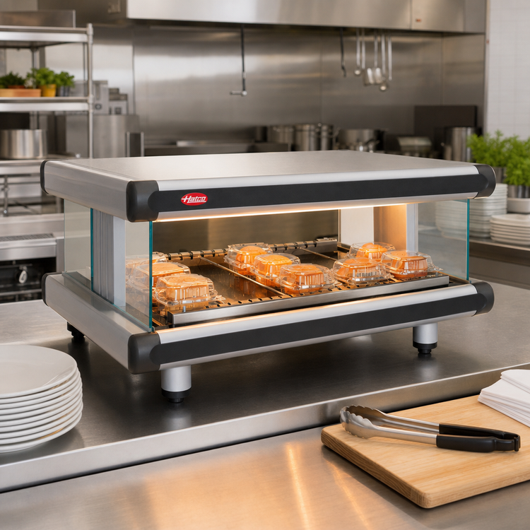 Product image #2 for Hatco Glo-Ray Designer Horizontal Countertop Hot Food Display Warmer with Shelf and Infrared Heat