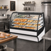 Thumbnail image #3 for Dry Curved-Glass Pastry Display Case with Glass Ends, 59-1/4 Inch, Stainless Steel Exterior, White Interior