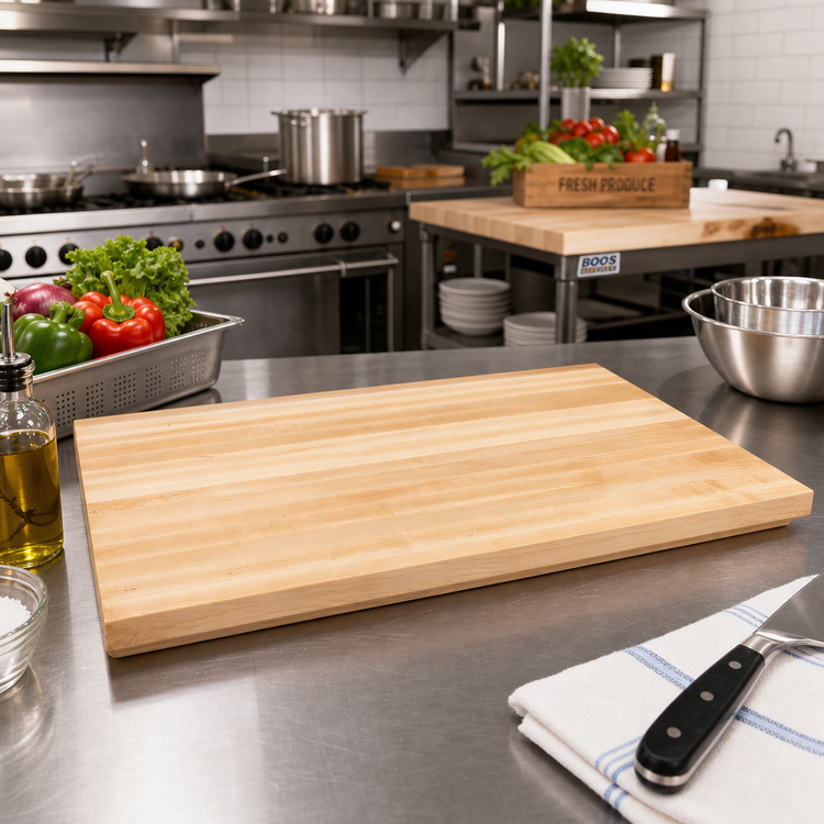 Product image #2 for Boos Block KCT1225-O Kitchen Countertop, 12 x 25 Inch, Northern Hard Rock Maple, Edge Grain, Oil Finish